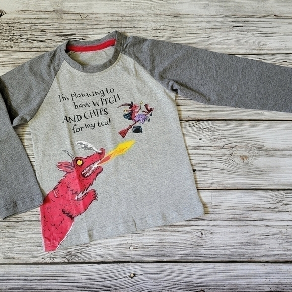 Room On The Broom Long-Sleeve Top Julia Donaldson Halloween Top Boys Girls - Picture 2 of 9